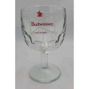 BUDWEISER STEMMED GLASS KING OF BEERS EAGLE ACL